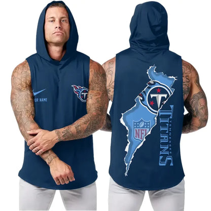 LIMITED EDITION - NEW CUSTOMIZED NFL30 JSJ JACKSONVILLE JAGUARS HOODED TANK TOP
