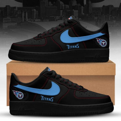LIMITED EDITION - NEW CUSTOMIZED NFL31 TST TENNESSEE TITANS AF1 SNEAKERS