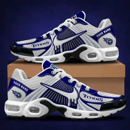 LIMITED EDITION - NEW CUSTOMIZED NFL31 TST TENNESSEE TITANS UNISEX AIR MAX PLUS SNEAKERS