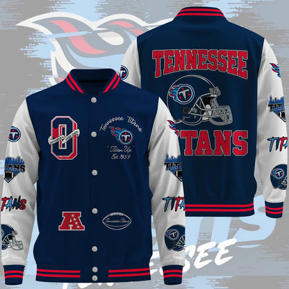LIMITED EDITION - NEW CUSTOMIZED NFL31 TST TENNESSEE TITANS BASEBALL JACKET