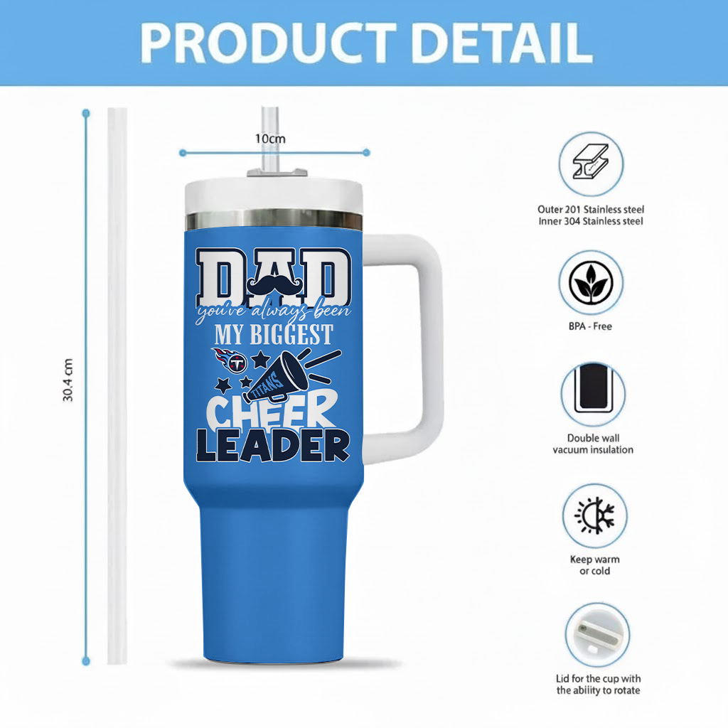 [SPECIAL OFFER] NEW CUSTOMIZED NFL31 TST TENNESSEE TITANS 40OZ TUMBLER