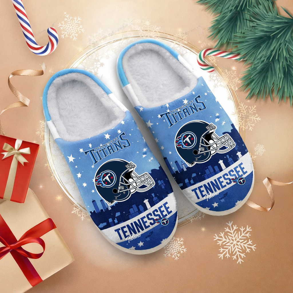 LIMITED EDITION - NEW CUSTOMIZED NFL31 TST TENNESSEE TITANS FOAM SLIPPERS