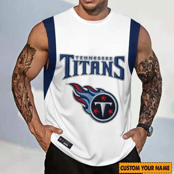 LIMITED EDITION - NEW CUSTOMIZED NFL31 TST TENNESSEE TITANS TANKTOP & GYM SHIRT