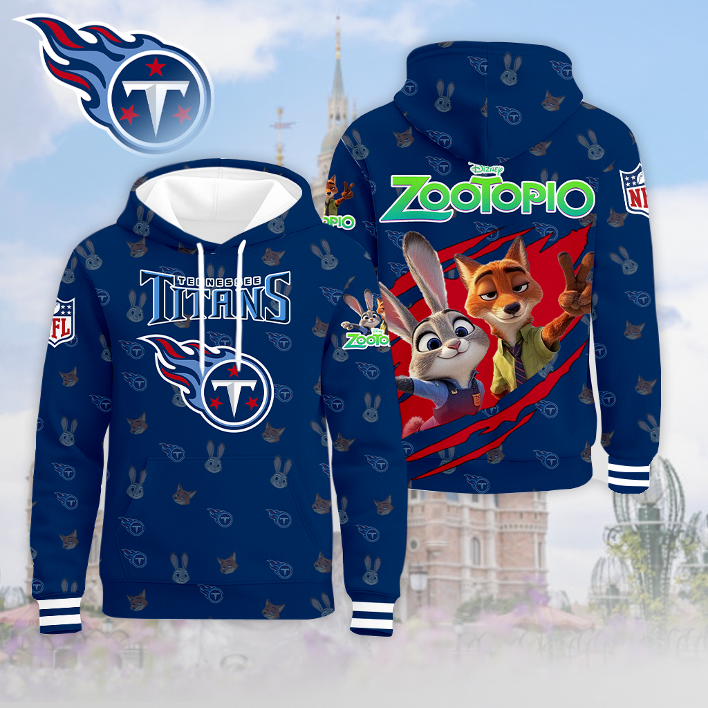 LIMITED EDITION - NEW CUSTOMIZED NFL31 TST TENNESSEE TITANS & ZOOTOPIA UNISEX T-SHIRT, POLO, HOODIE & JACKETS
