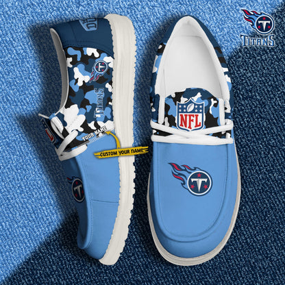 LIMITED EDITION - NEW CUSTOMIZED NFL31 TST TENNESSEE TITANS LOAFER SHOES