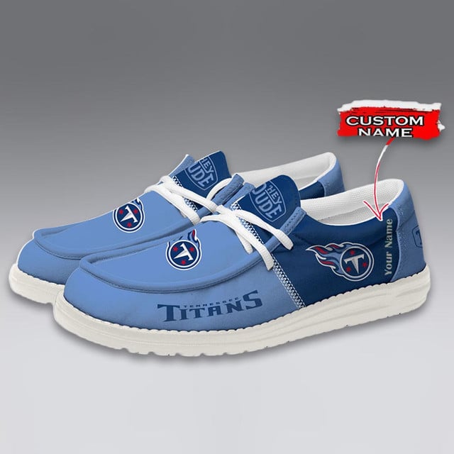 LIMITED EDITION - NEW CUSTOMIZED NFL31 TST TENNESSEE TITANS LOAFER SHOES