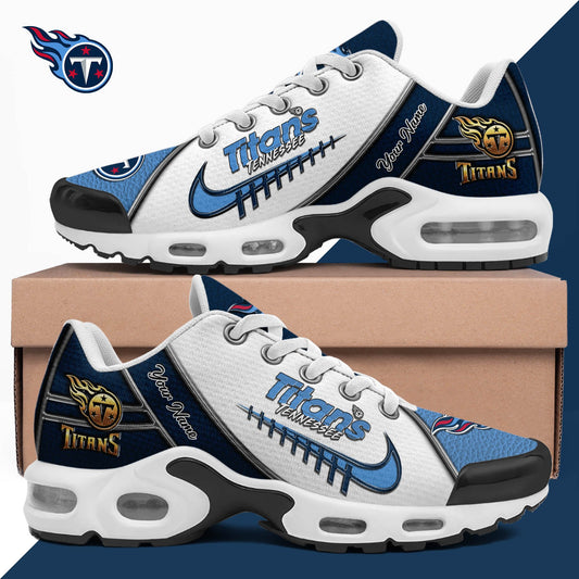 LIMITED EDITION - NEW CUSTOMIZED NFL31 TST TENNESSEE TITANS UNISEX AIR MAX PLUS SNEAKERS