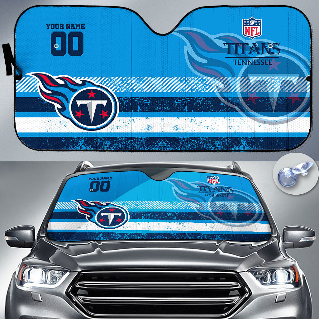 LIMITED EDITION - NEW CUSTOMIZED NFL31 TST TENNESSEE TITANS AUTO WINDSHIELD SHADE