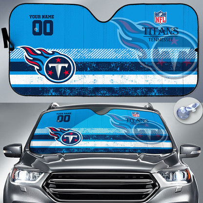 LIMITED EDITION - NEW CUSTOMIZED NFL31 TST TENNESSEE TITANS AUTO WINDSHIELD SHADE