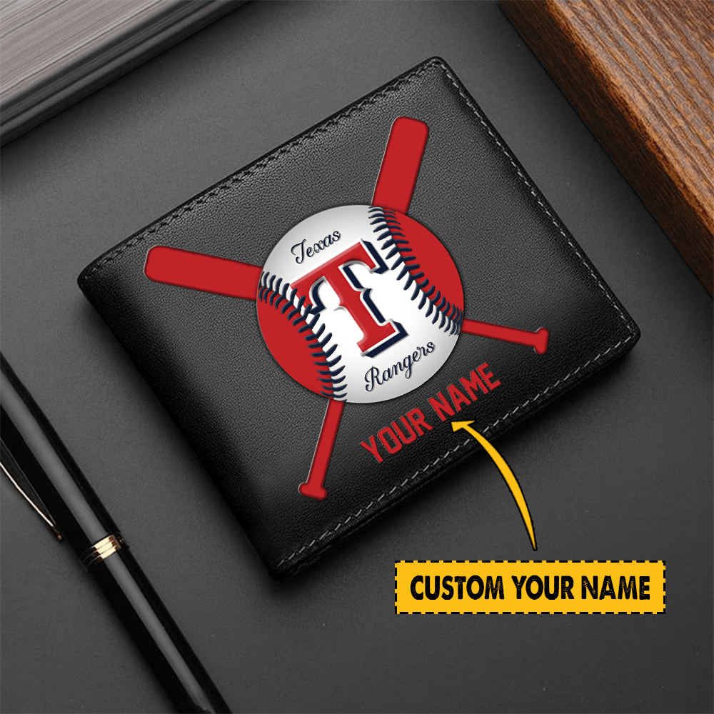 LIMITED EDITION - NEW CUSTOMIZED MLB08 TRS TEXAS RANGERS LEATHER WALLET