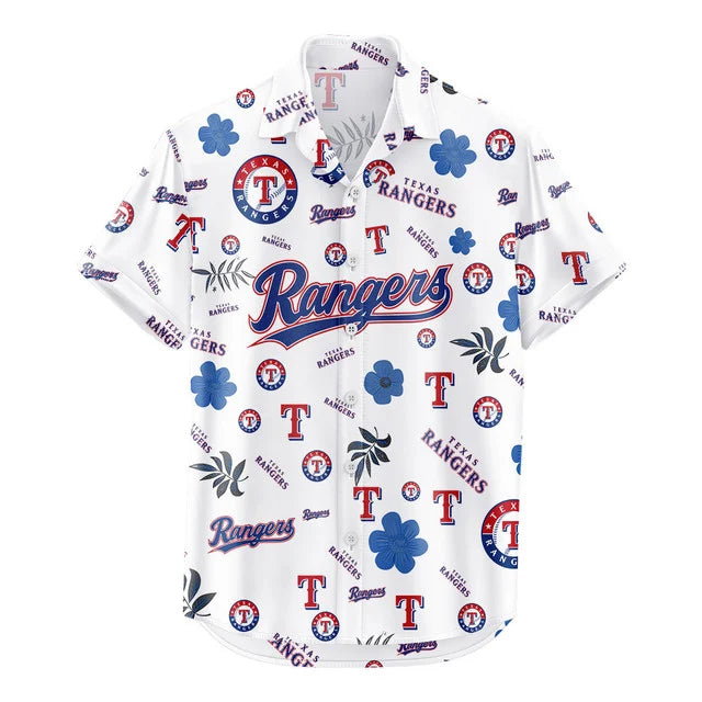 LIMITED EDITION - NEW CUSTOMIZED MLB08 TRS TEXAS RANGERS UNISEX HAWAIIAN SHIRT & SHORTS SET
