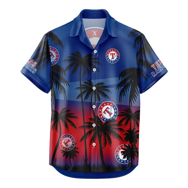 LIMITED EDITION - NEW CUSTOMIZED MLB08 TRS TEXAS RANGERS UNISEX HAWAIIAN SHIRT & SHORTS SET