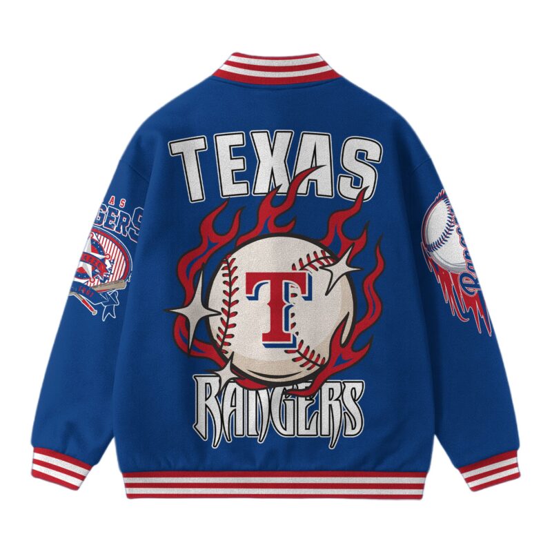 LIMITED EDITION - NEW CUSTOMIZED MLB08 TX RANGERS SATIN VARSITY & BASEBALL JACKET