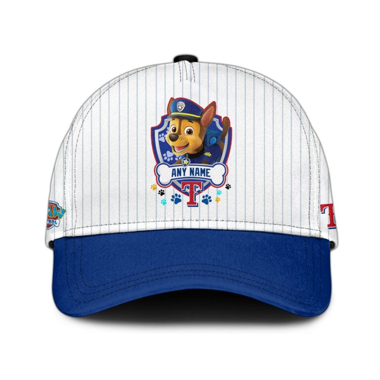 LIMITED EDITION - NEW CUSTOMIZED MLB08 TRS TEXAS RANGERS x PAW PATROL BASEBALL JERSEY & CAP