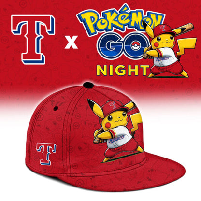 LIMITED EDITION - NEW CUSTOMIZED MLB08 TRS TEXAS RANGERS x POKEMON BASEBALL JERSEY & CAP