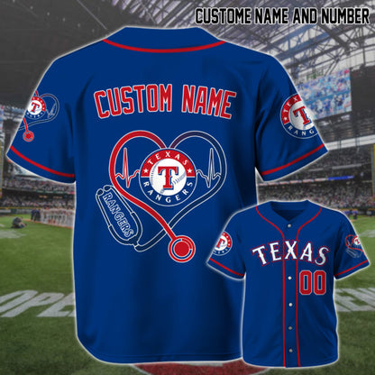 LIMITED EDITION - NEW CUSTOMIZED MLB08 TX RANGERS BASEBALL JERSEY