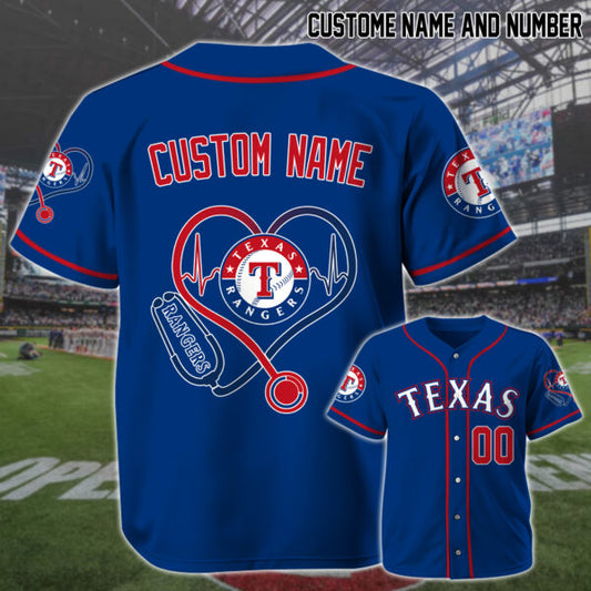 LIMITED EDITION - NEW CUSTOMIZED MLB08 TX RANGERS BASEBALL JERSEY