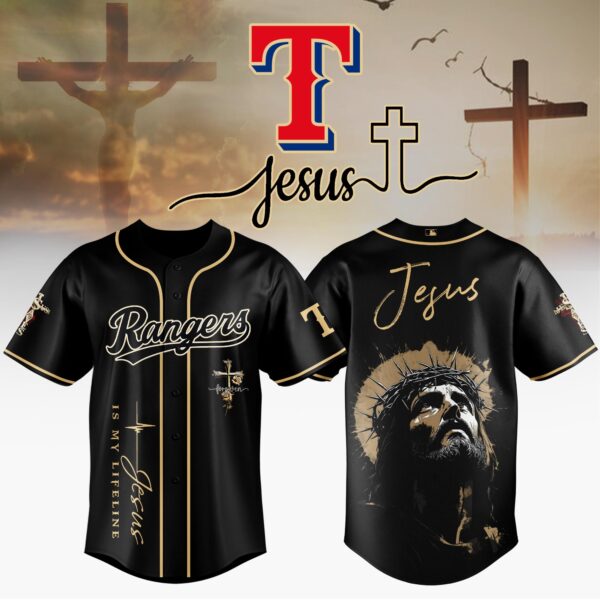 LIMITED EDITION - NEW CUSTOMIZED MLB08 TRS TEXAS RANGERS x JESUS CHRIST JERSEY