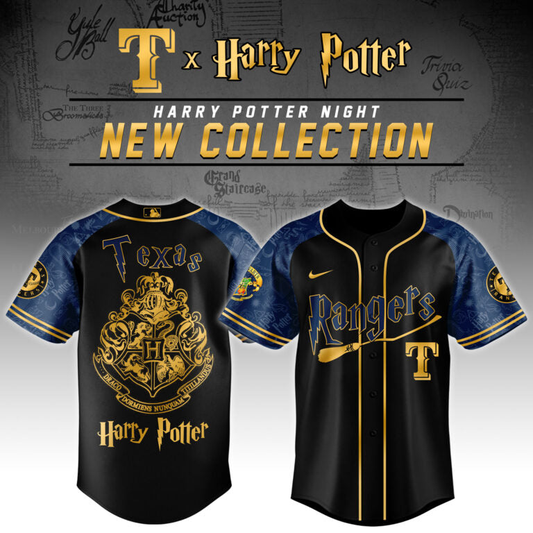 LIMITED EDITION - NEW CUSTOMIZED MLB08 TX RANGERS x HARRY POTTER BASEBALL JERSEY & CAP