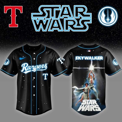 LIMITED EDITION - NEW CUSTOMIZED MLB08 TX RANGERS x STAR WARS BASEBALL JERSEY
