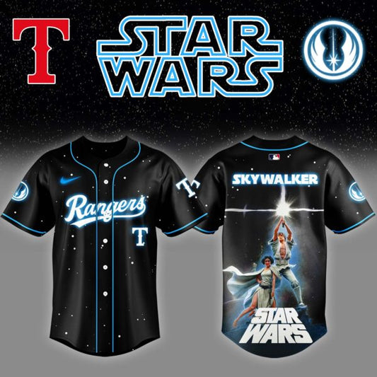 LIMITED EDITION - NEW CUSTOMIZED MLB08 TX RANGERS x STAR WARS BASEBALL JERSEY