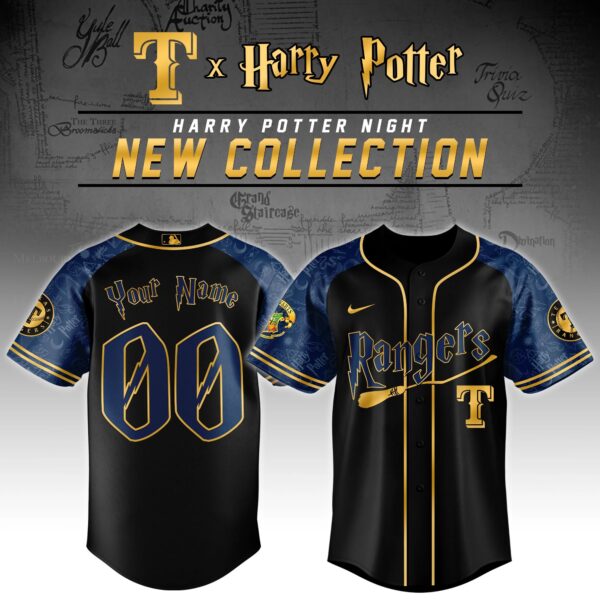 LIMITED EDITION - NEW CUSTOMIZED MLB08 TRS TEXAS RANGERS x HARRY POTTER BASEBALL JERSEY
