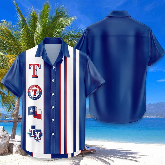 LIMITED EDITION - NEW CUSTOMIZED MLB08 TRS TEXAS RANGERS UNISEX HAWAIIAN SHIRT