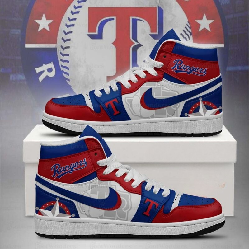 LIMITED EDITION - NEW CUSTOMIZED MLB08 TRS TEXAS RANGERS AIR JORDAN SNEAKERS