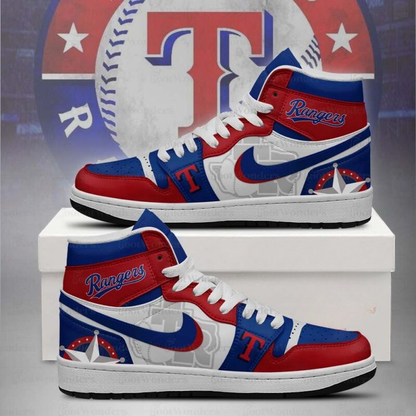 LIMITED EDITION - NEW CUSTOMIZED MLB08 TRS TEXAS RANGERS AIR JORDAN SNEAKERS