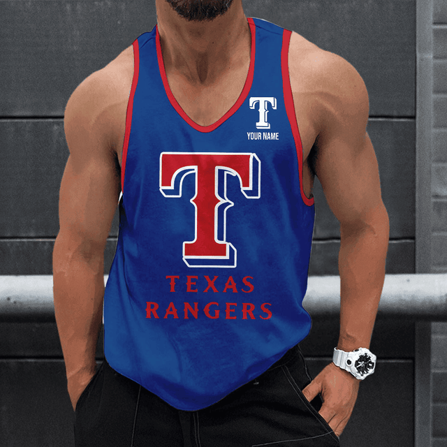 LIMITED EDITION - NEW CUSTOMIZED MLB08 TEXAS RANGERS UNISEX TANK TOP