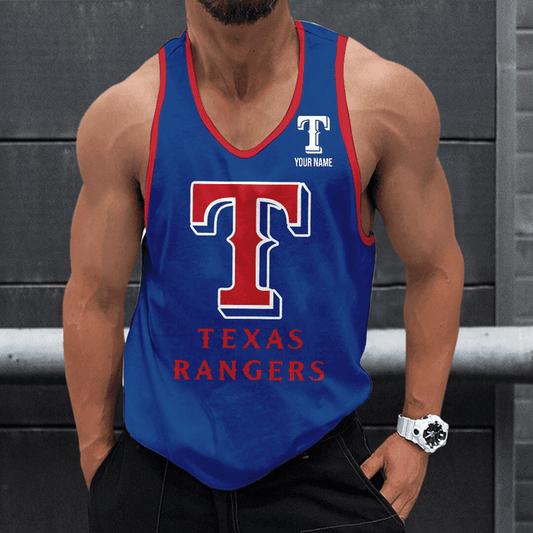 LIMITED EDITION - NEW CUSTOMIZED MLB08 TEXAS RANGERS UNISEX TANK TOP