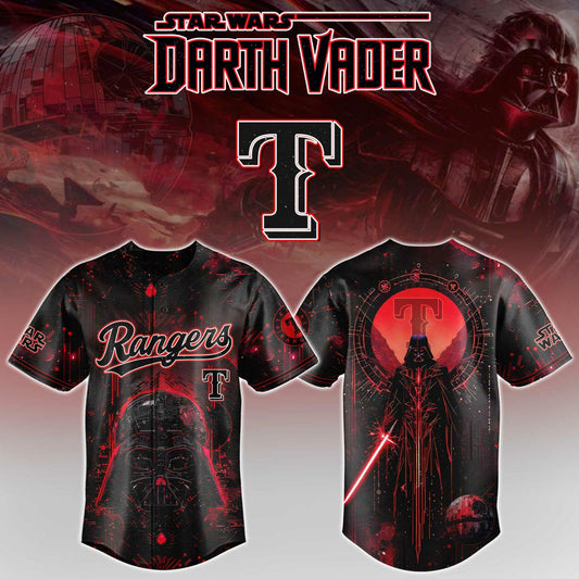 LIMITED EDITION - NEW CUSTOMIZED MLB08 TRS TEXAS RANGERS x STAR WARS BASEBALL JERSEY