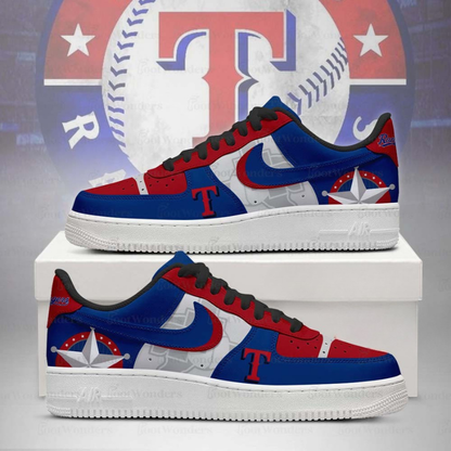 LIMITED EDITION - NEW CUSTOMIZED MLB08 TX RANGERS AF1 SHOES