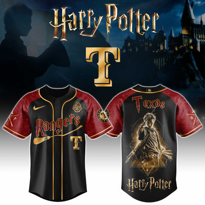 LIMITED EDITION - NEW CUSTOMIZED MLB08 TRS TEXAS RANGERS x HARRY POTTER BASEBALL JERSEY & CAP