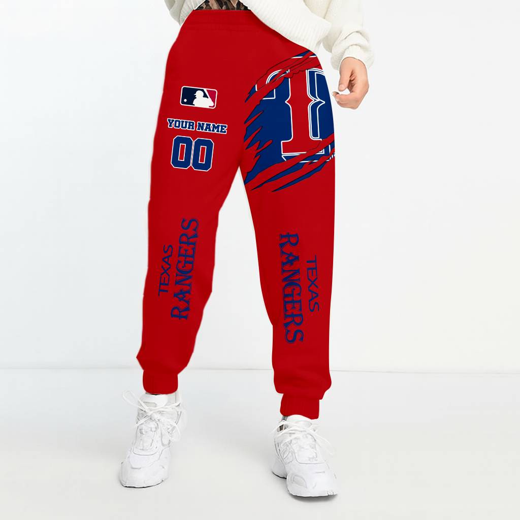 LIMITED EDITION - NEW CUSTOMIZED MLB08 TRS TEXAS RANGERS UNISEX LONG PANTS