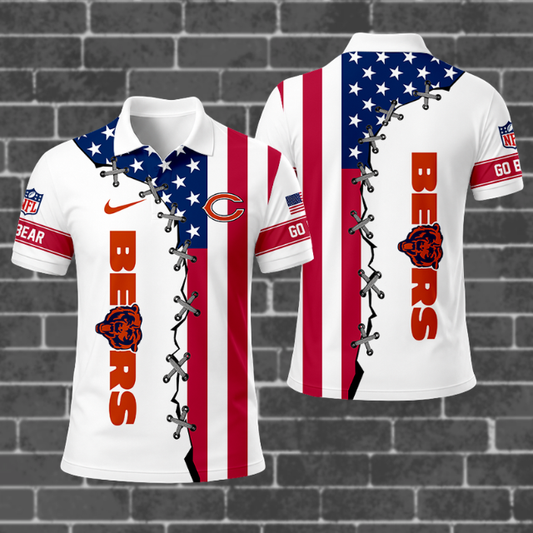 [SPECIAL OFFER] NEW CUSTOMIZED NFL26 CCB CHICAGO BEARS POLO SHIRT