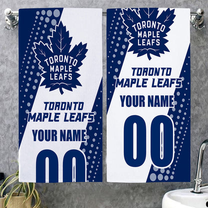 LIMITED EDITION - NEW CUSTOMIZED NHL23 TML TORONTO MAPLE LEAFS BEACH & BATH TOWEL