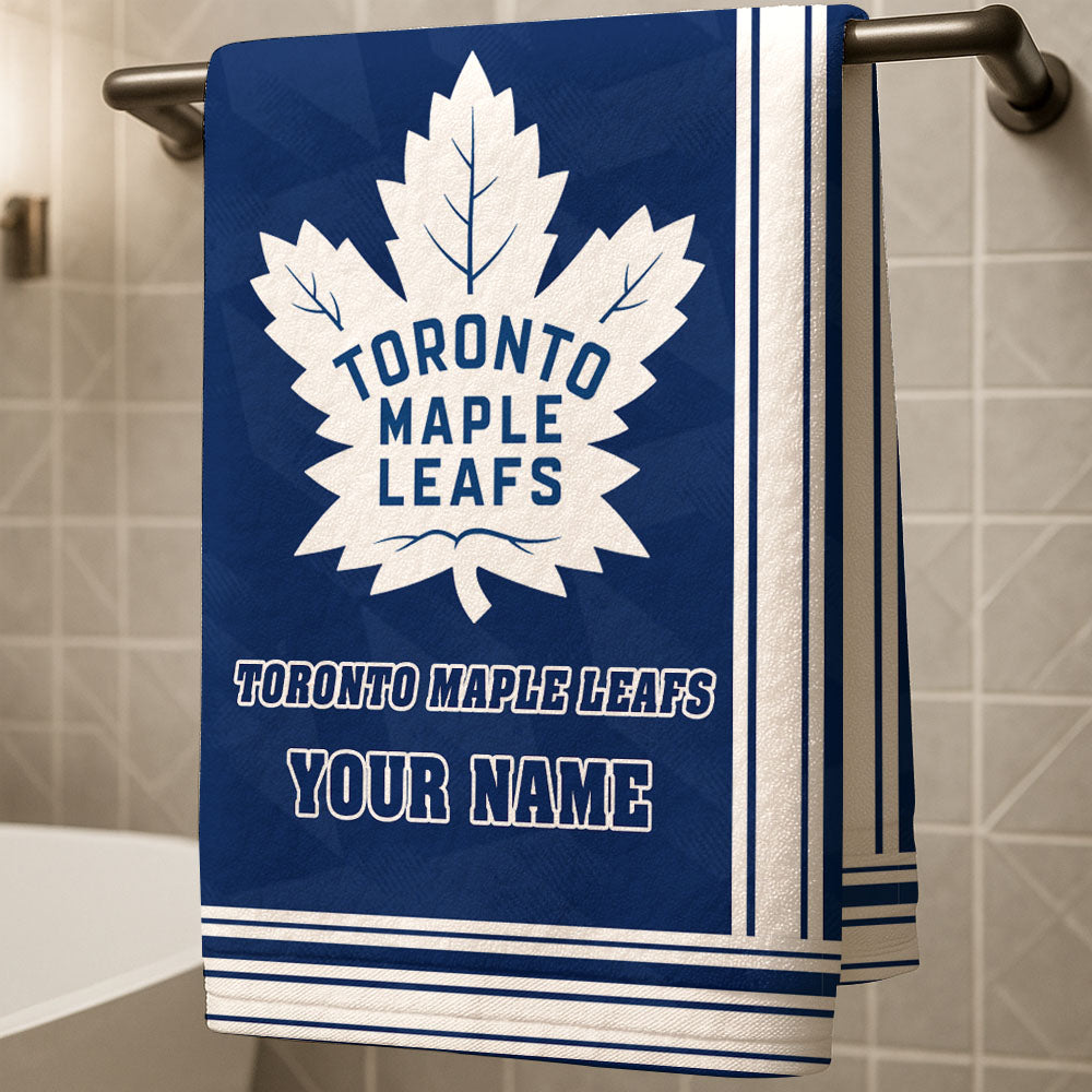 LIMITED EDITION - NEW CUSTOMIZED NHL23 TML TORONTO MAPLE LEAFS BEACH & BATH TOWEL