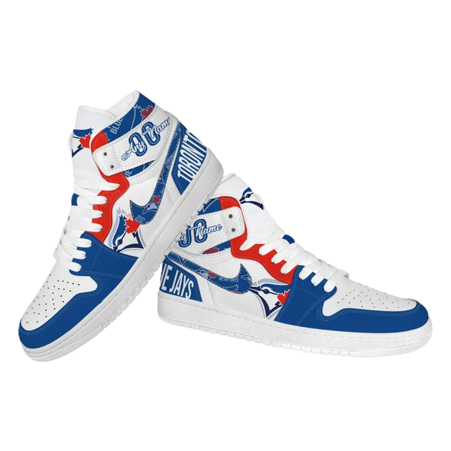 LIMITED EDITION - NEW CUSTOMIZED MLB12 TR BLUE JAYS AIR JORDAN SNEAKERS