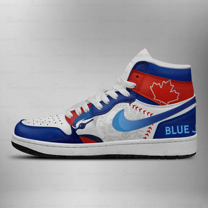 LIMITED EDITION - NEW CUSTOMIZED MLB12 TBJ TORONTO BLUE JAYS AIR JORDAN SNEAKERS
