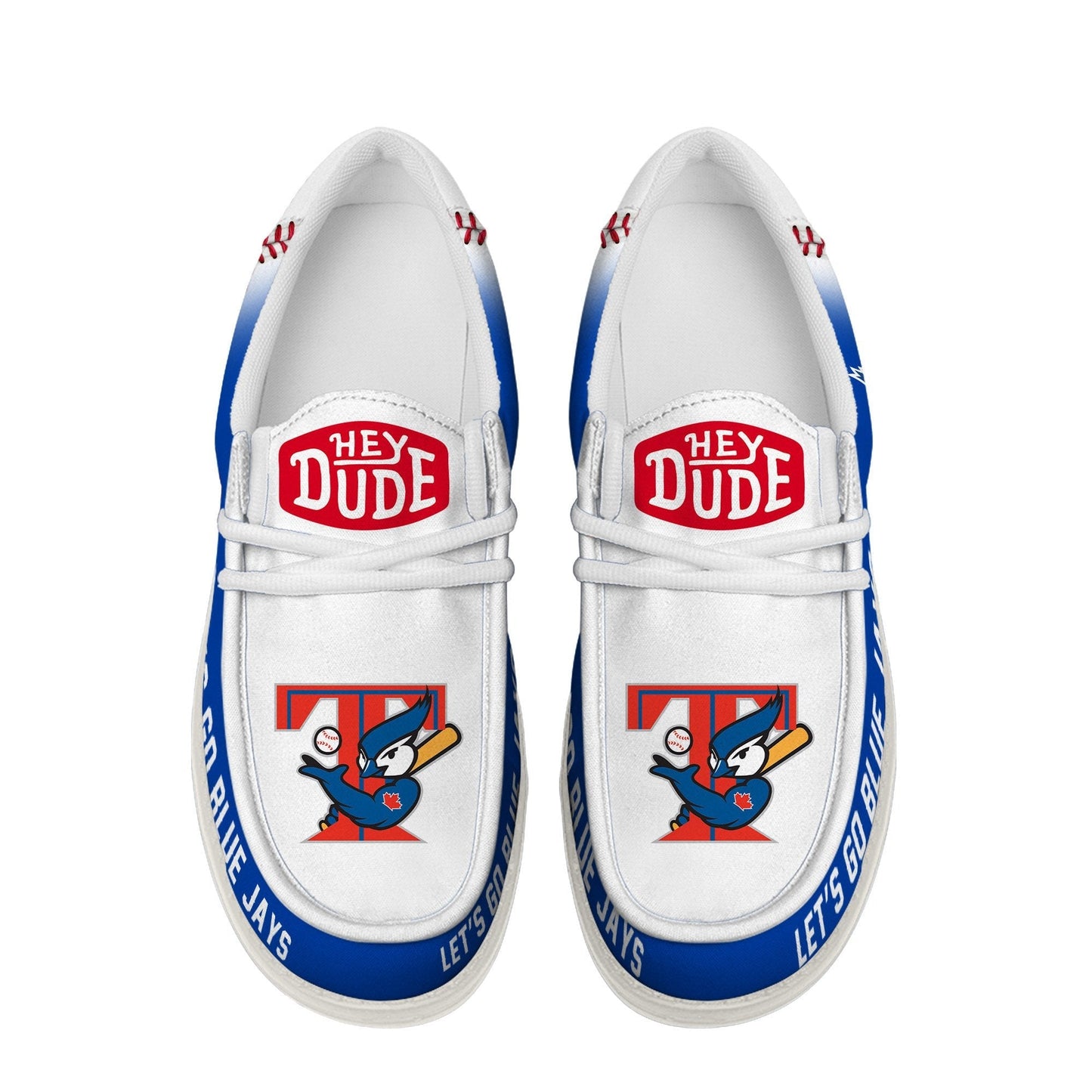 LIMITED EDITION - NEW CUSTOMIZED MLB12 TBJ TORONTO BLUE JAYS LOAFER SHOES