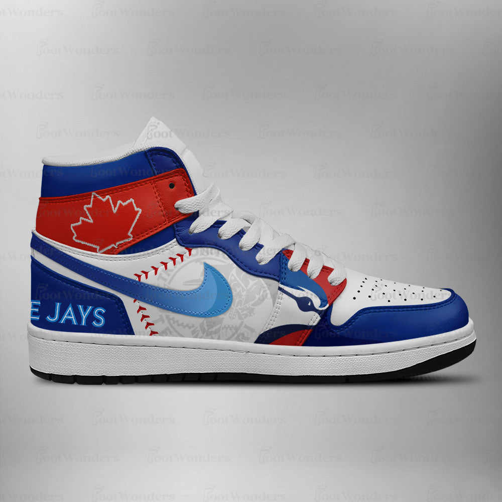 LIMITED EDITION - NEW CUSTOMIZED MLB12 TBJ TORONTO BLUE JAYS AIR JORDAN SNEAKERS