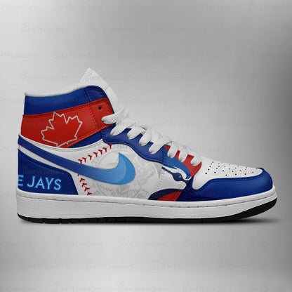 LIMITED EDITION - NEW CUSTOMIZED MLB12 TBJ TORONTO BLUE JAYS AIR JORDAN SNEAKERS