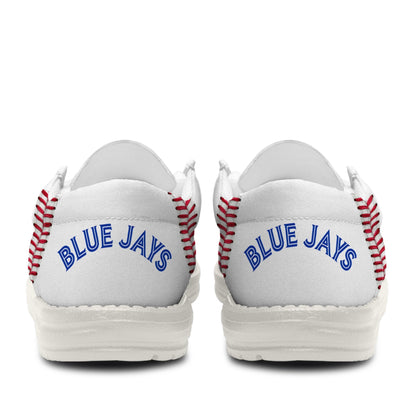 LIMITED EDITION - NEW CUSTOMIZED MLB12 TBJ TORONTO BLUE JAYS LOAFER SHOES