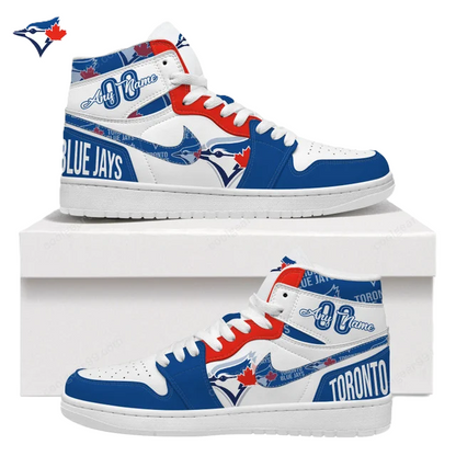 LIMITED EDITION - NEW CUSTOMIZED MLB12 TR BLUE JAYS AIR JORDAN SNEAKERS