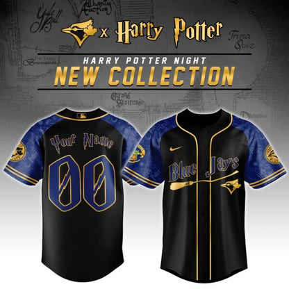 LIMITED EDITION - NEW CUSTOMIZED MLB12 TBJ TORONTO BLUE JAYS x HARRY POTTER BASEBALL JERSEY
