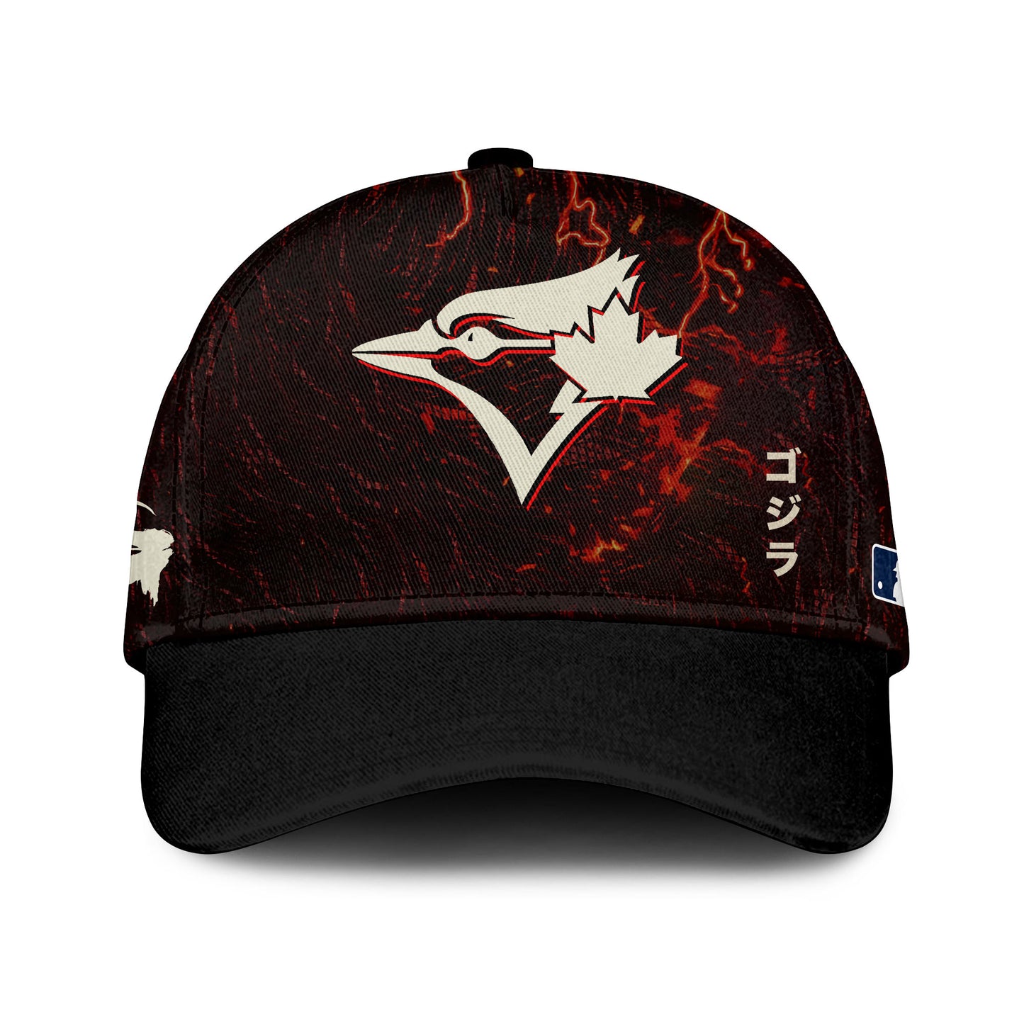 LIMITED EDITION - NEW CUSTOMIZED MLB12 TBJ TORONTO BLUE JAYS x GODZILLA BASEBALL JERSEY & CAP