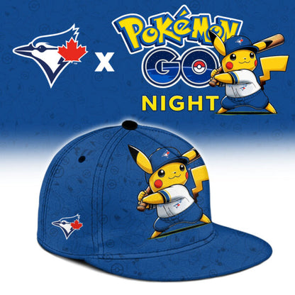 LIMITED EDITION - NEW CUSTOMIZED MLB12 TBJ TORONTO BLUE JAYS x POKEMON BASEBALL JERSEY & CAP