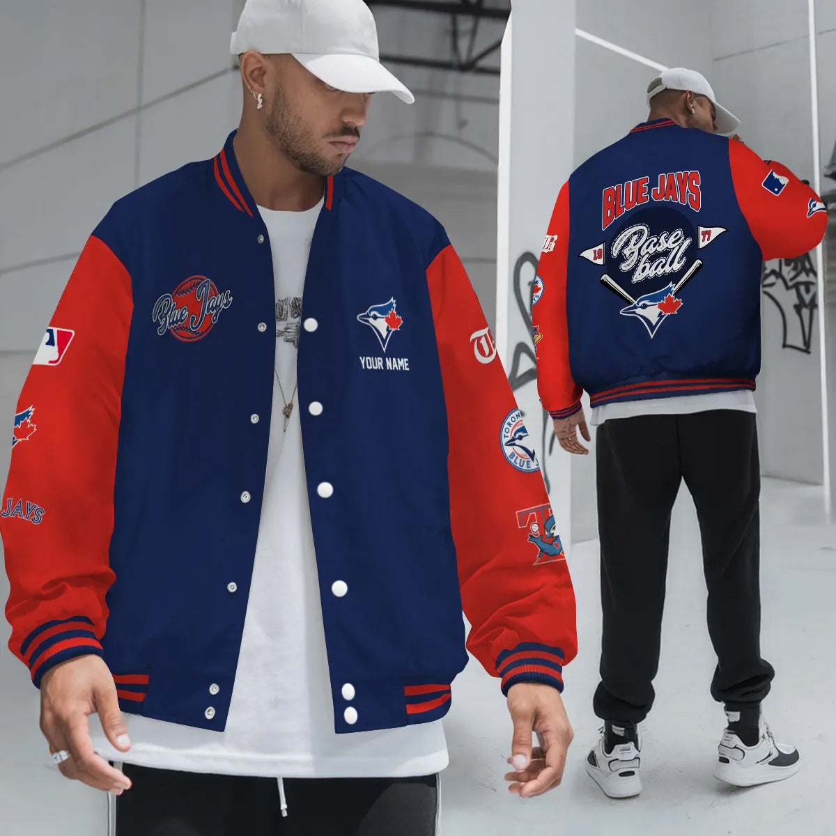 LIMITED EDITION - NEW PREMIUM MLB12 TBJ TORONTO BLUE JAYS SATIN VARSITY JACKET