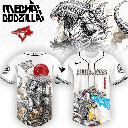 LIMITED EDITION - NEW CUSTOMIZED MLB12 TR BLUE JAYS x GODZILLA BASEBALL JERSEY